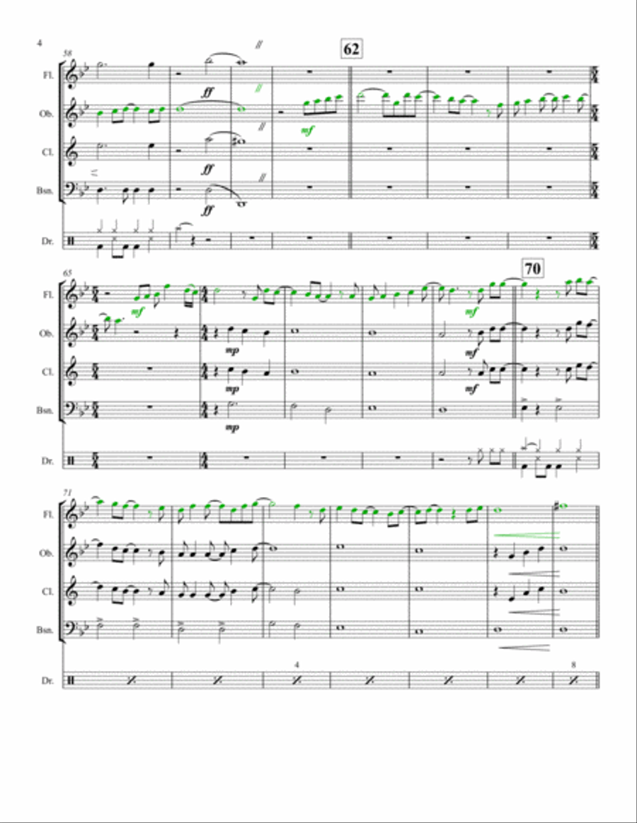 Mary, Did You Know? Woodwind Quartet scores gallery preview page 4