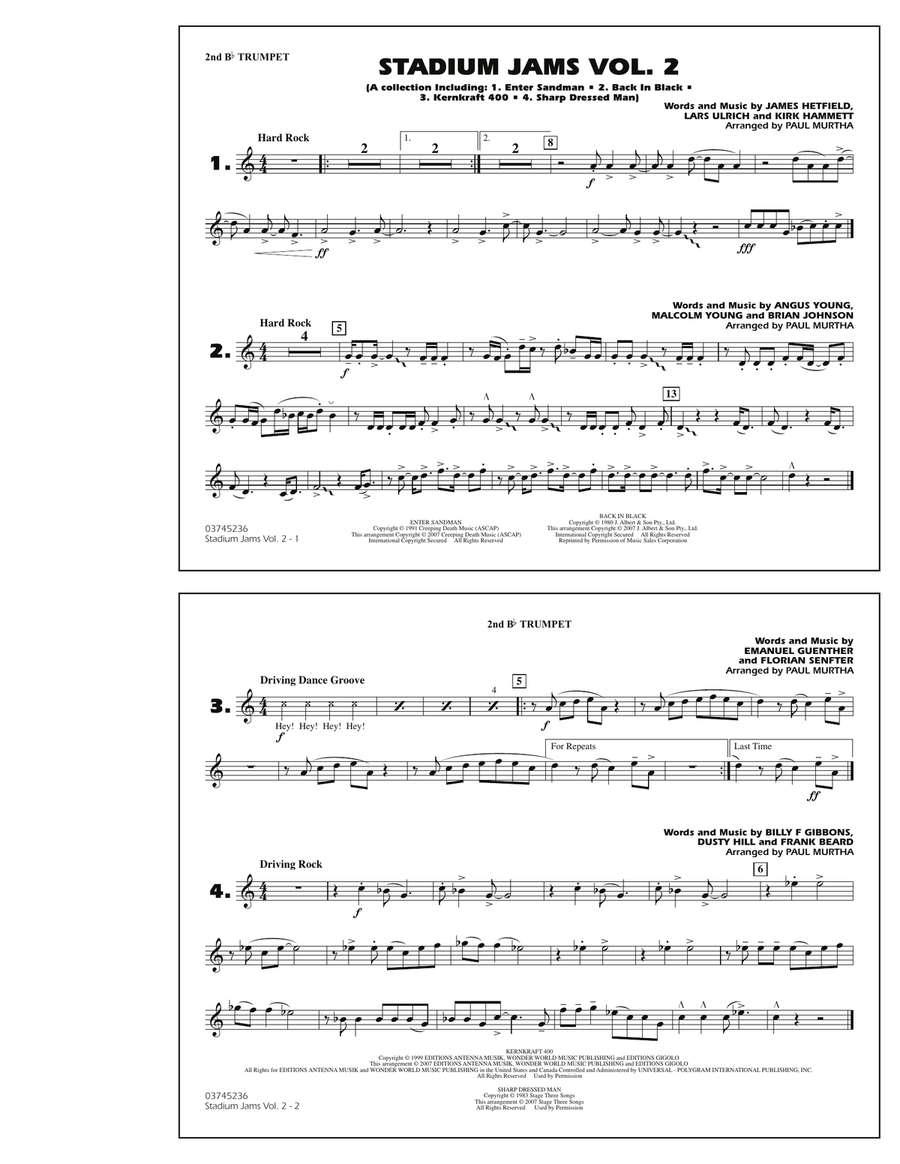 Stadium Jams - Vol. 2 - 2nd Bb Trumpet