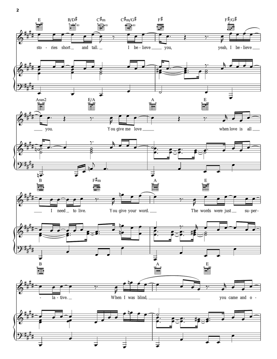 Broken Wings Broken Wings Piano, Vocal, Guitar scores gallery preview page 2
