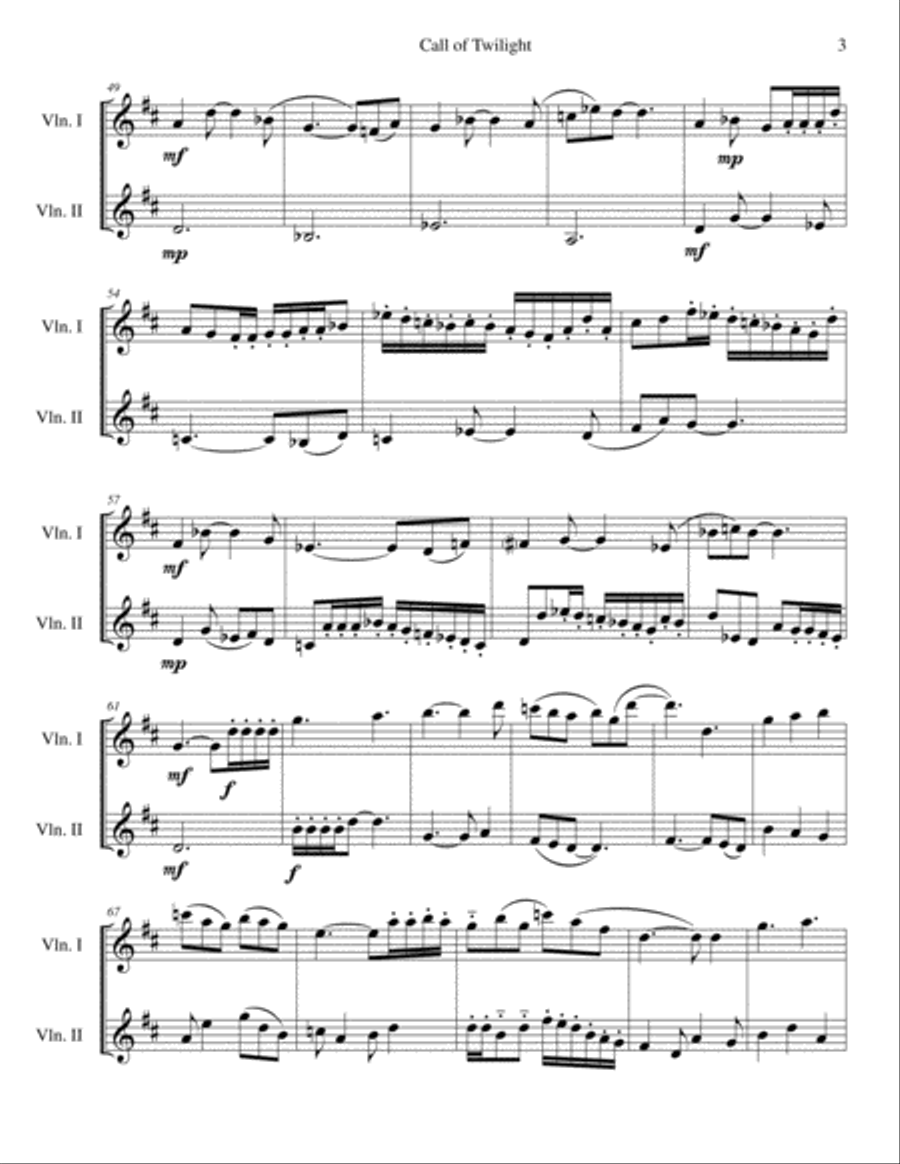 Call of Twilight String Duet scores gallery preview page 6