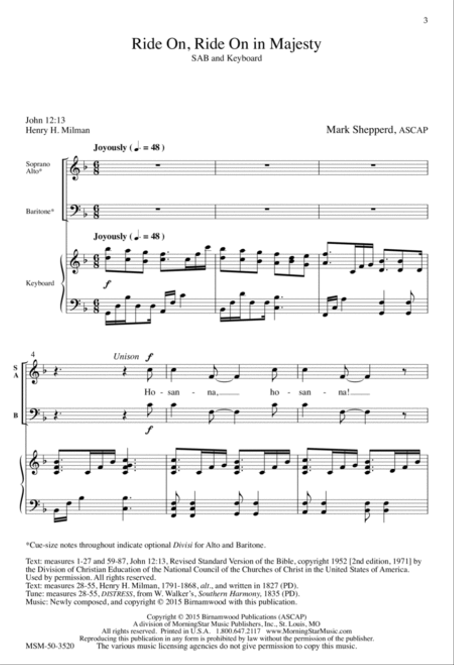 Ride On, Ride On in Majesty 3-Part scores gallery preview page 2