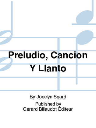 Book cover for Preludio, Cancion Y Llanto
