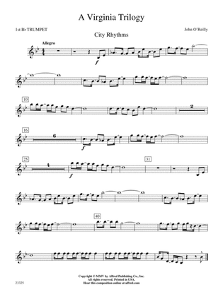 A Virginia Trilogy: 1st B-flat Trumpet