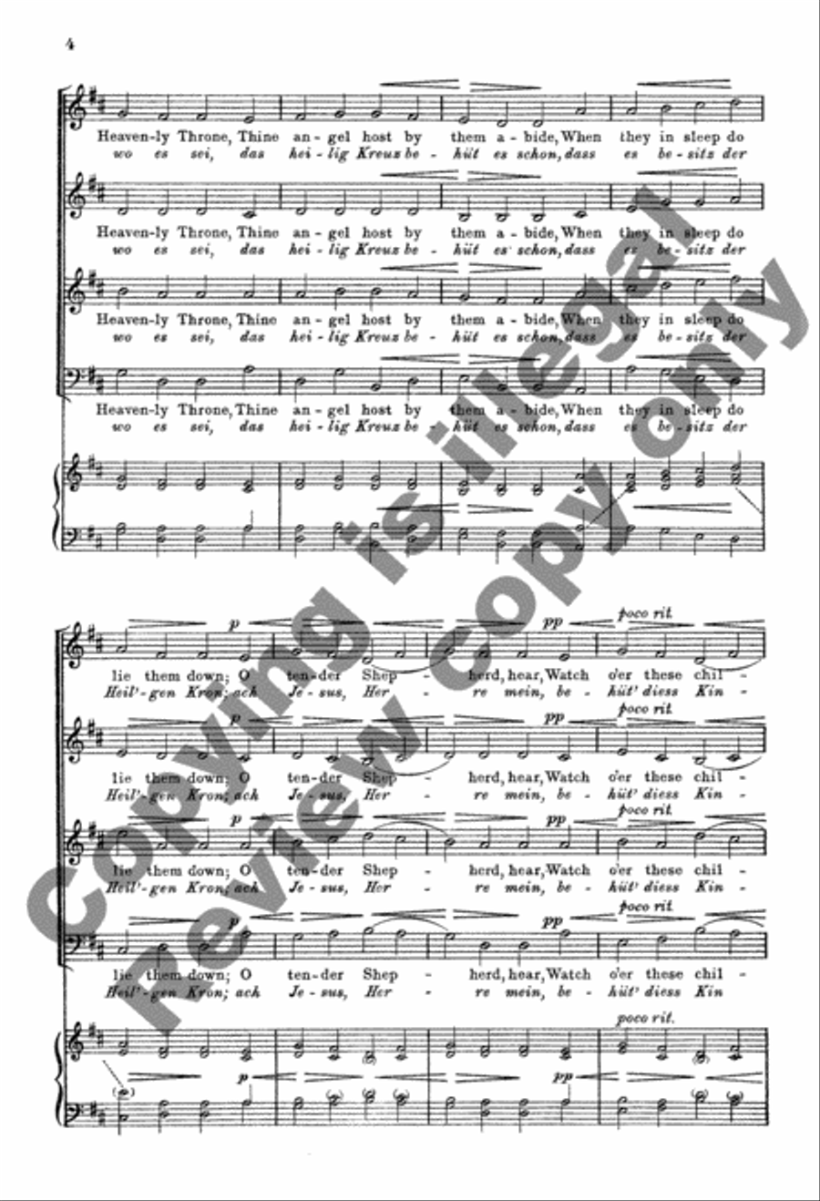 O Jesus, Tender Shepherd, Hear: Ach lieber Herre Jesu Christ (No. 6 from 14 Deutsche Volkslieder) 4-Part scores gallery preview page 8