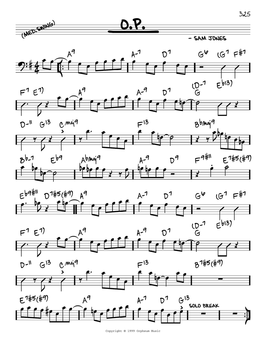 O.P. O.P. Piano scores gallery preview page 1