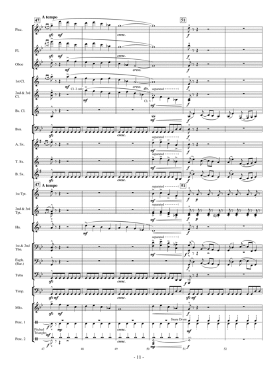 Amid the Great Displace Concert Band scores gallery preview page 10