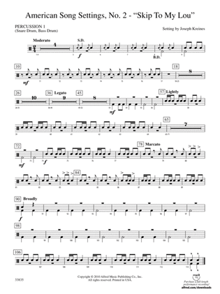 American Song Settings, No. 2: 1st Percussion