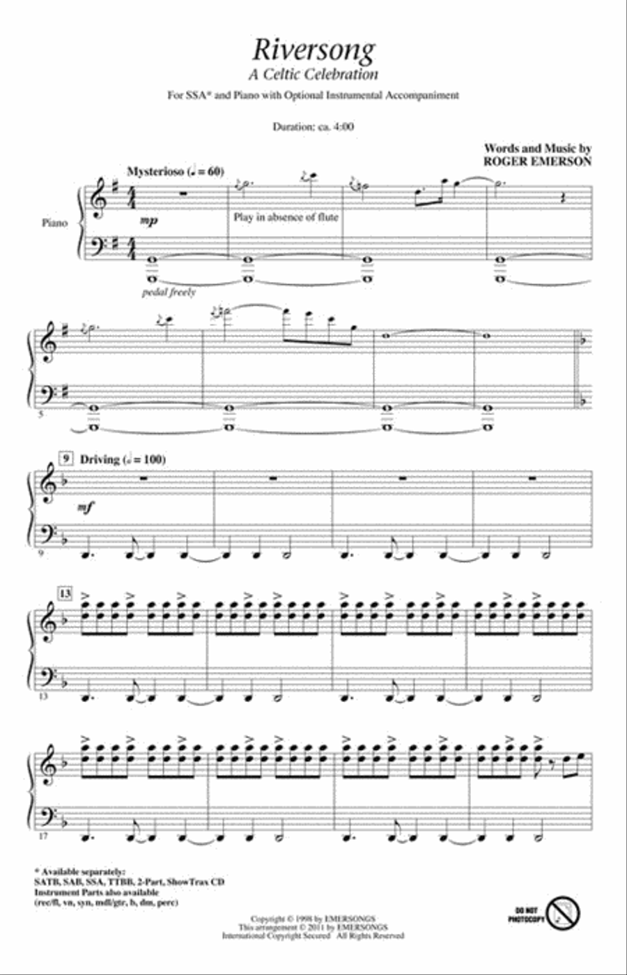 Riversong Riversong SSA scores gallery preview page 2