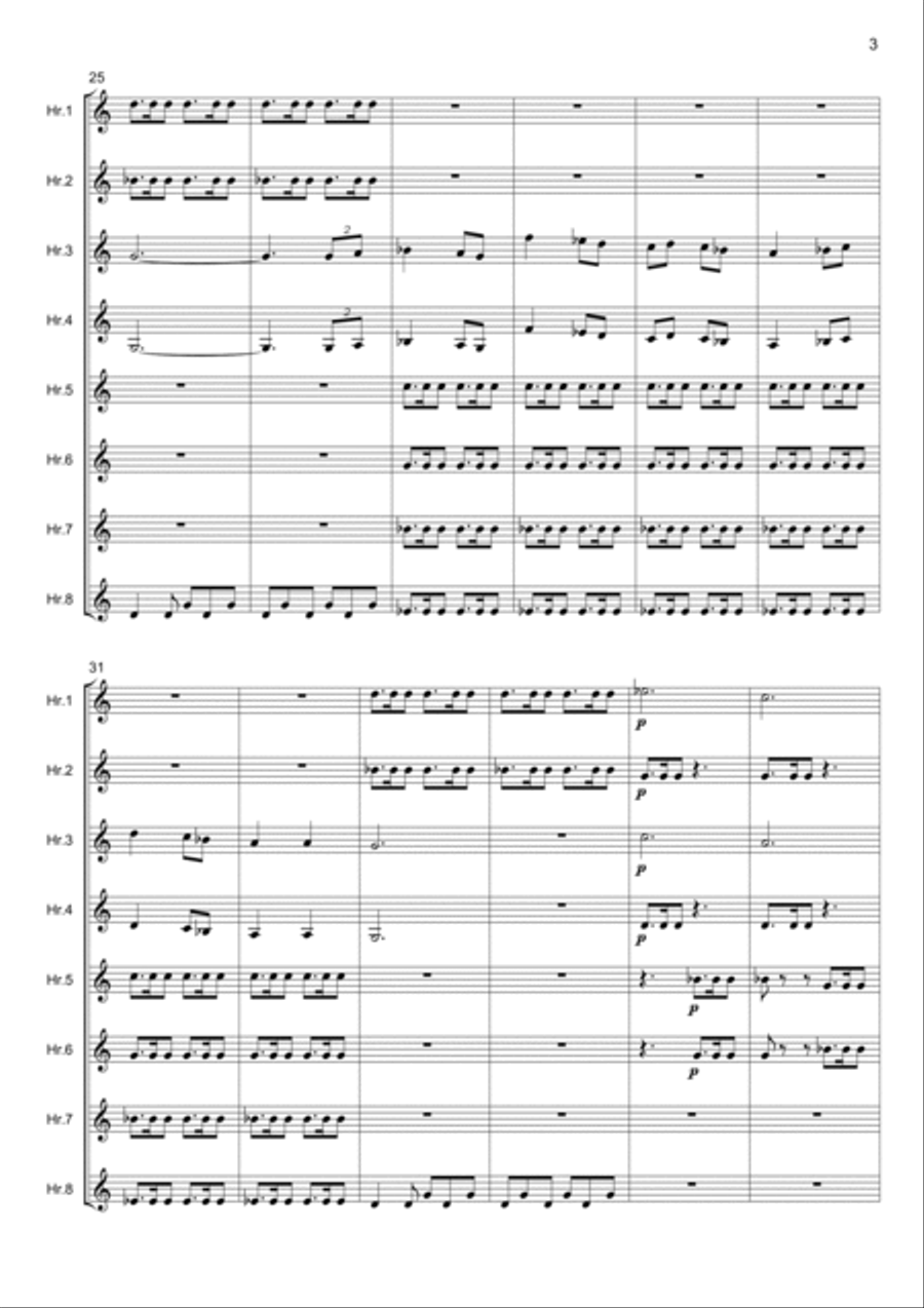 Fanfare 1 Horn scores gallery preview page 3
