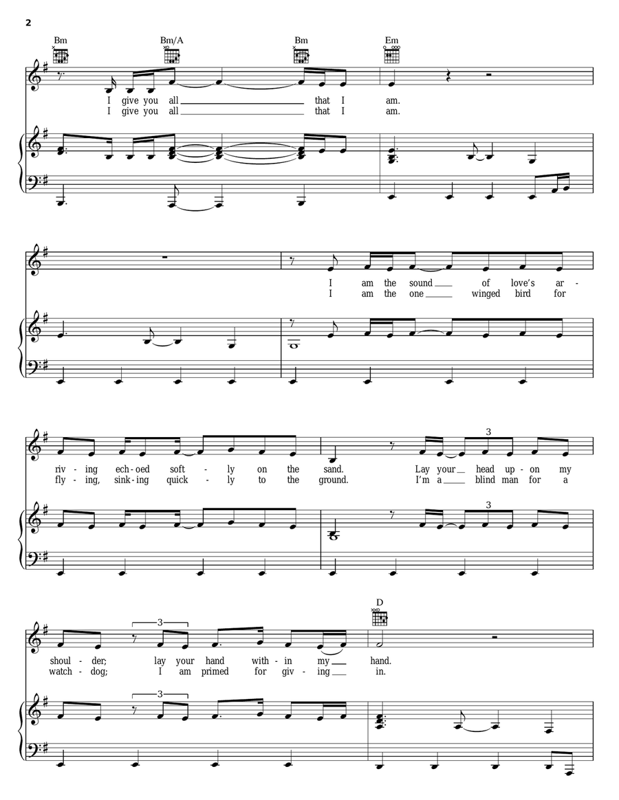 All That I Am All That I Am Piano, Vocal, Guitar scores gallery preview page 2
