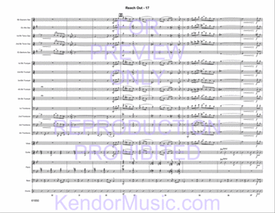 Reach Out Reach Out Jazz Ensemble scores gallery preview page 19