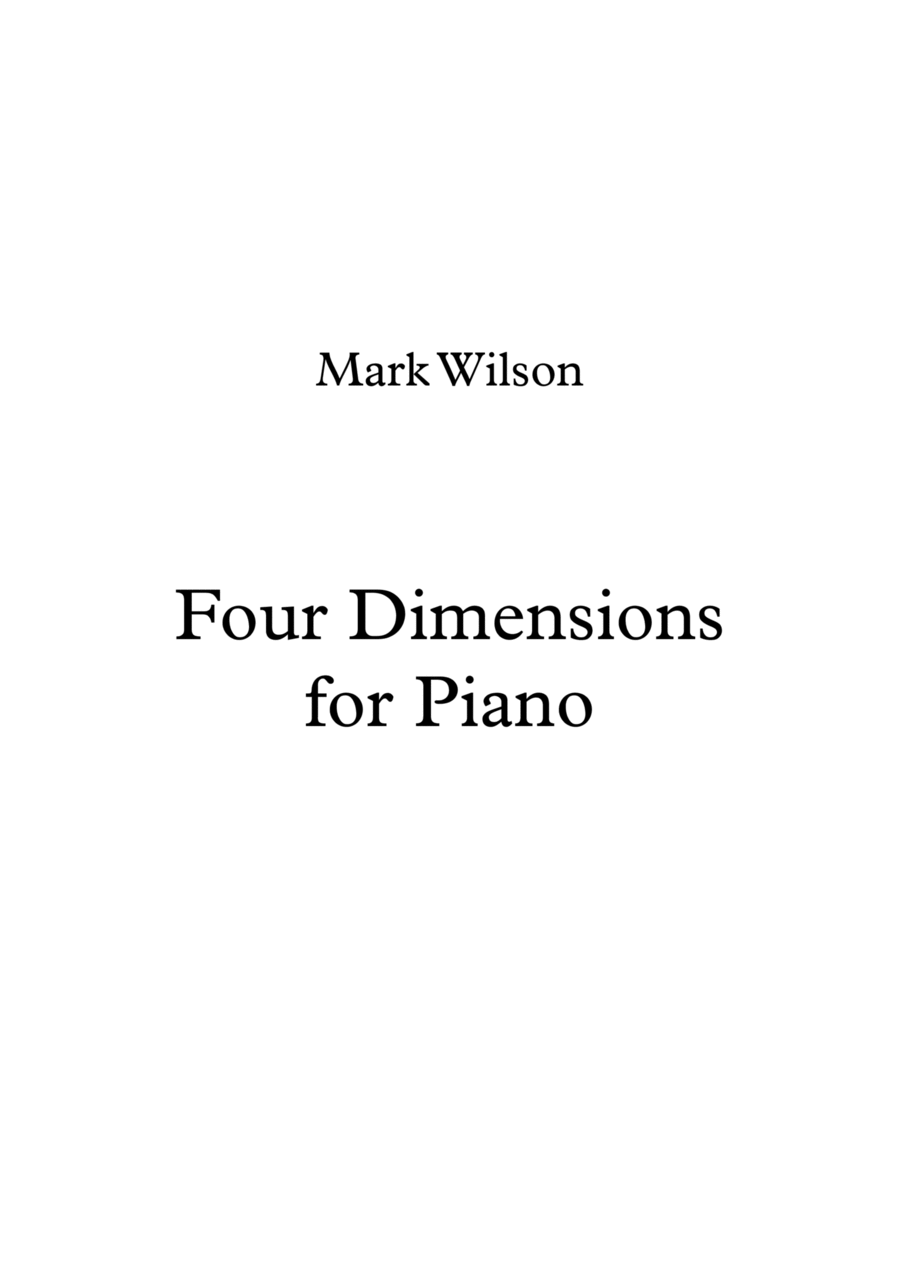 Four Dimensions for Piano Piano Solo scores gallery preview page 1