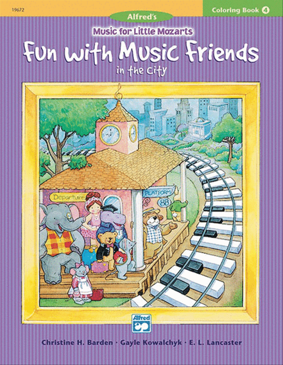 Music for Little Mozarts Coloring Book, Book 4 Piano Method scores gallery preview page 1
