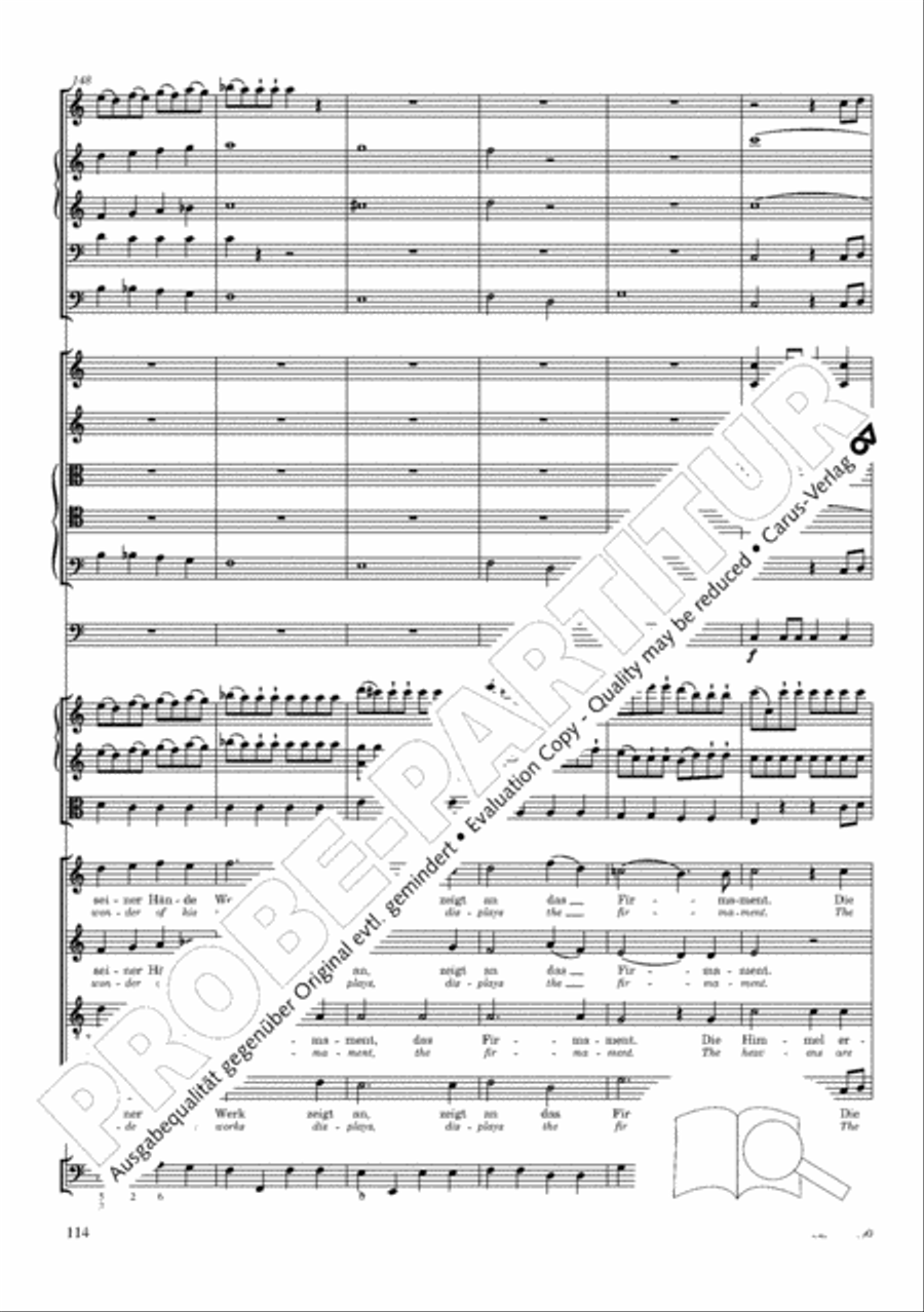 The Creation (Die Schopfung) 4-Part scores gallery preview page 134