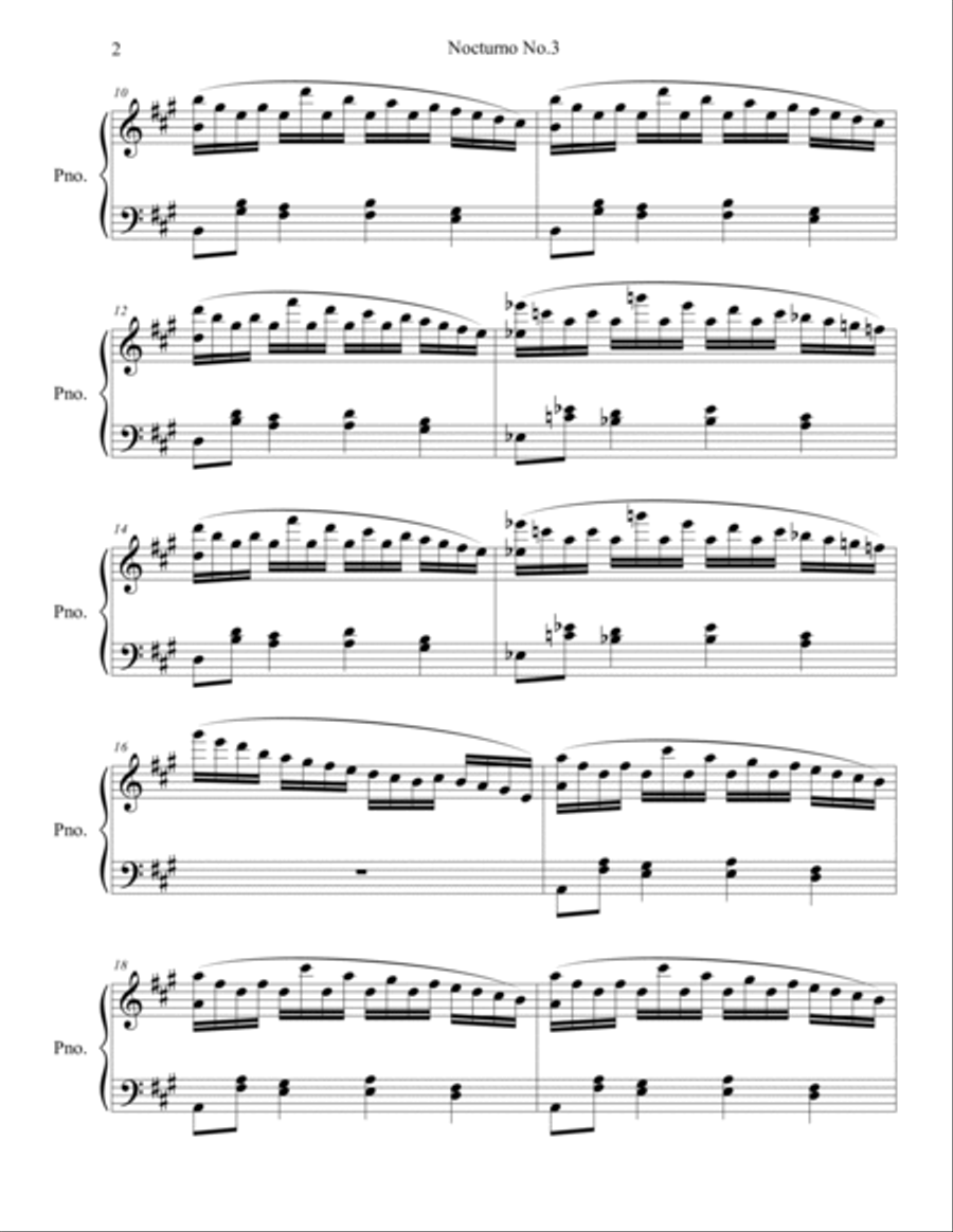 Six Nocturnes No.3 Piano Solo scores gallery preview page 2