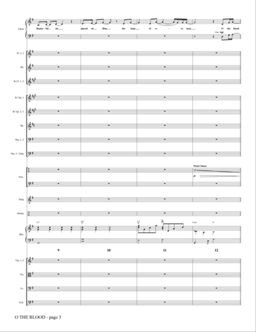O The Blood - Full Score Choir scores gallery preview page 3