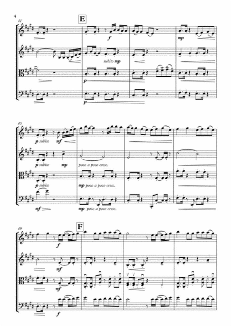 Love Yourself String Quartet scores gallery preview page 4