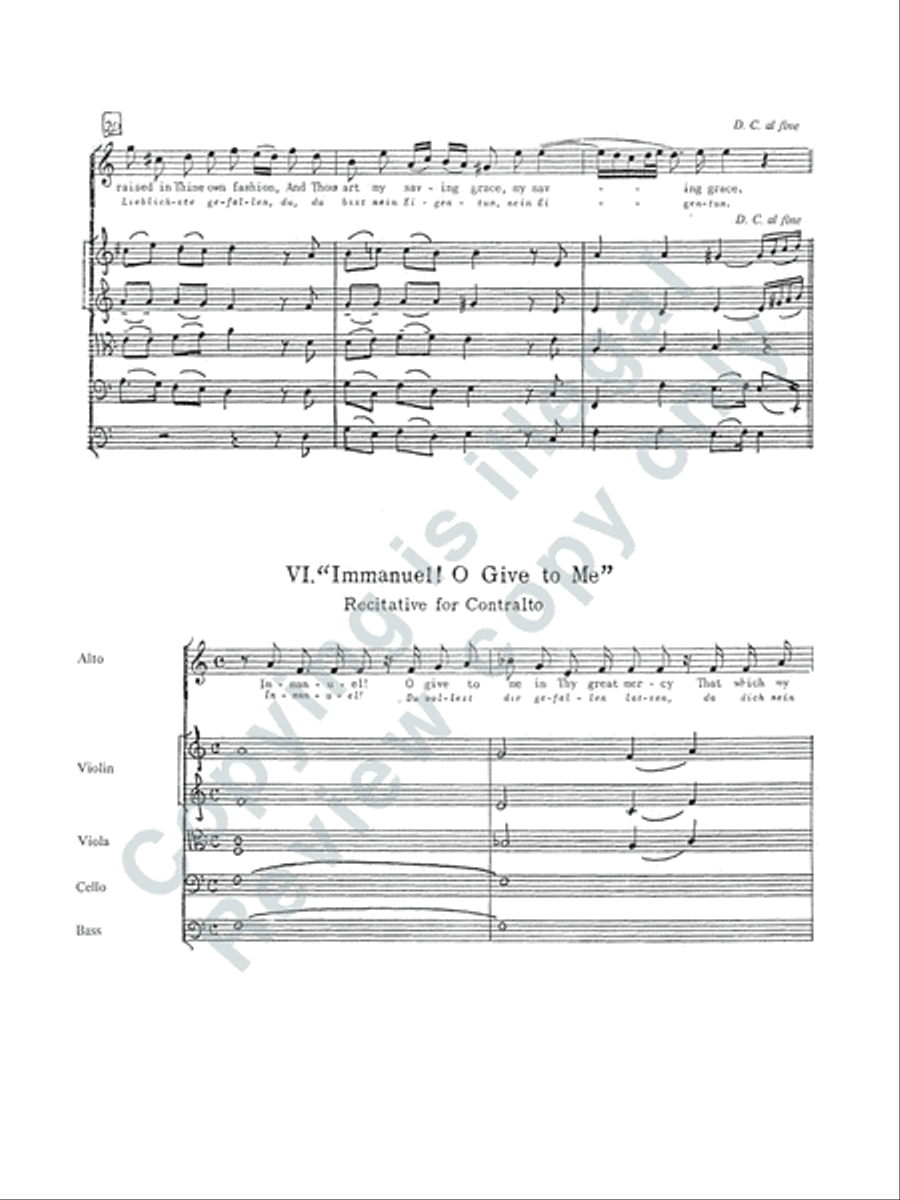 For Us a Child is Born (Uns ist ein Kind geboren) (Cantata No. 142) (Additional String Orchestra Score)