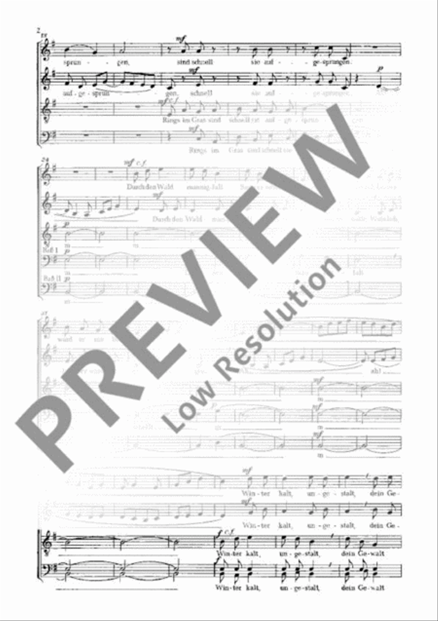 Fünf alte Volkslieder Mixed Choir scores gallery preview page 3