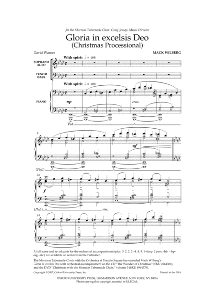 Gloria in excelsis Deo 4-Part scores gallery preview page 2