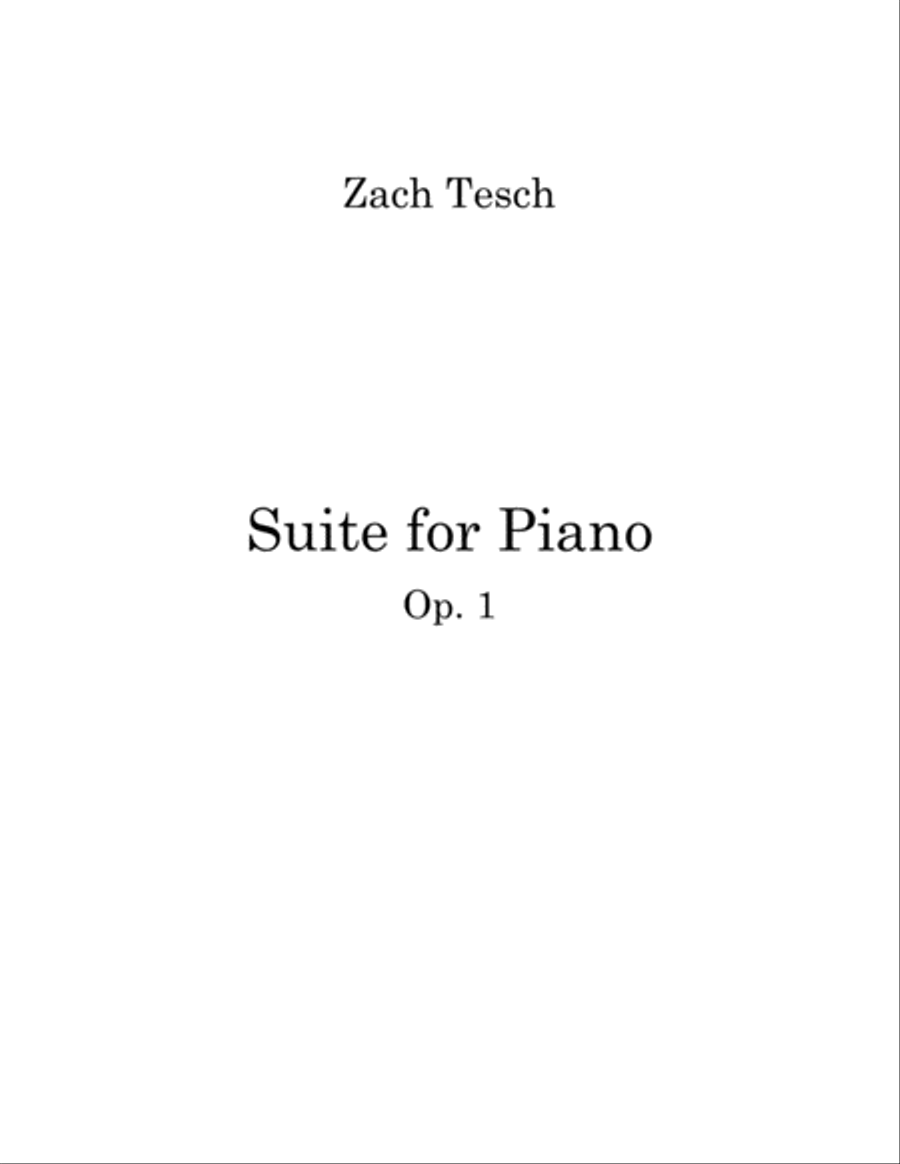 Piano Suite, Op. 1 Piano Solo scores gallery preview page 1