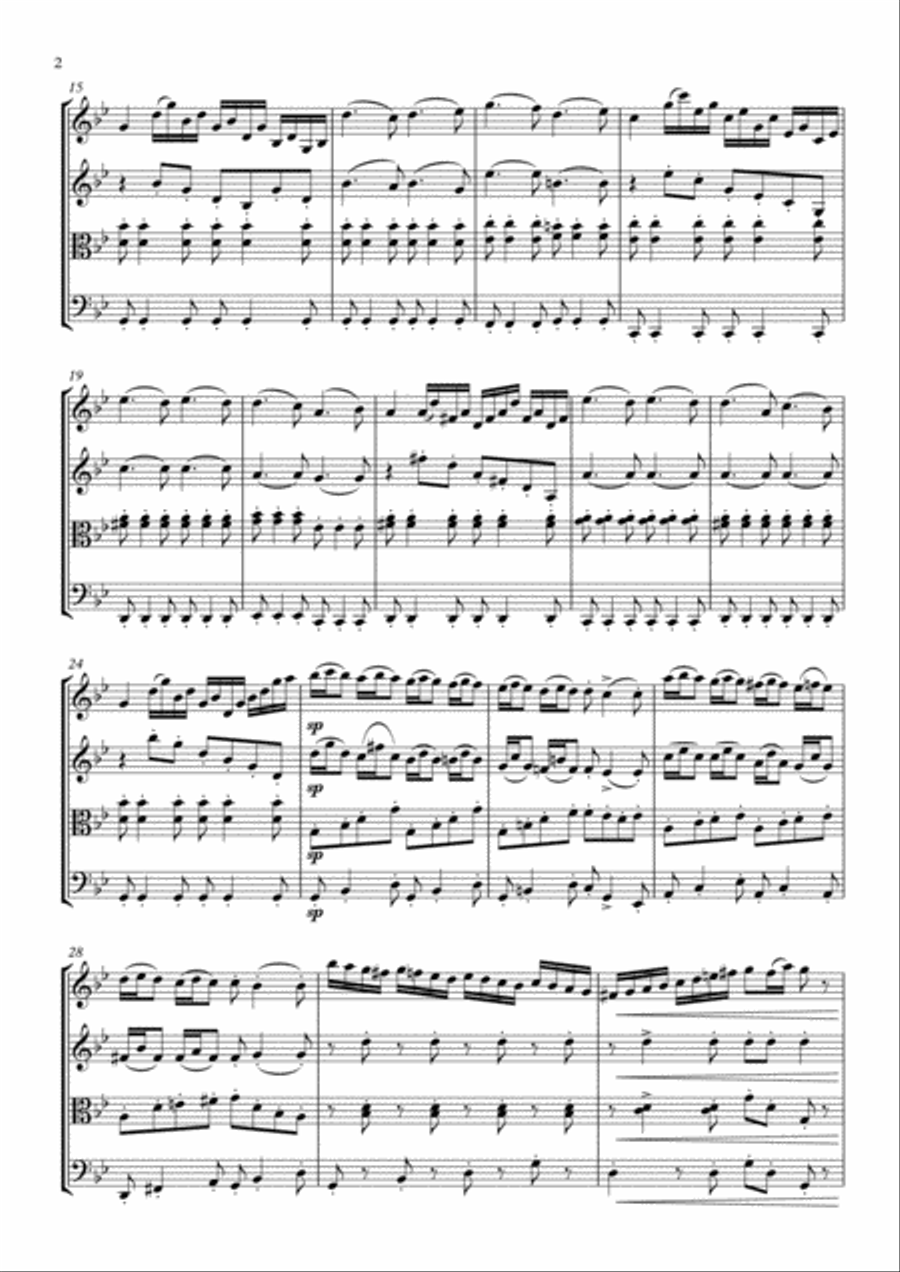 Hungarian Dance №1 String Quartet scores gallery preview page 3