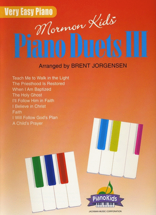 Book cover for Mormon Kids Piano Duets III