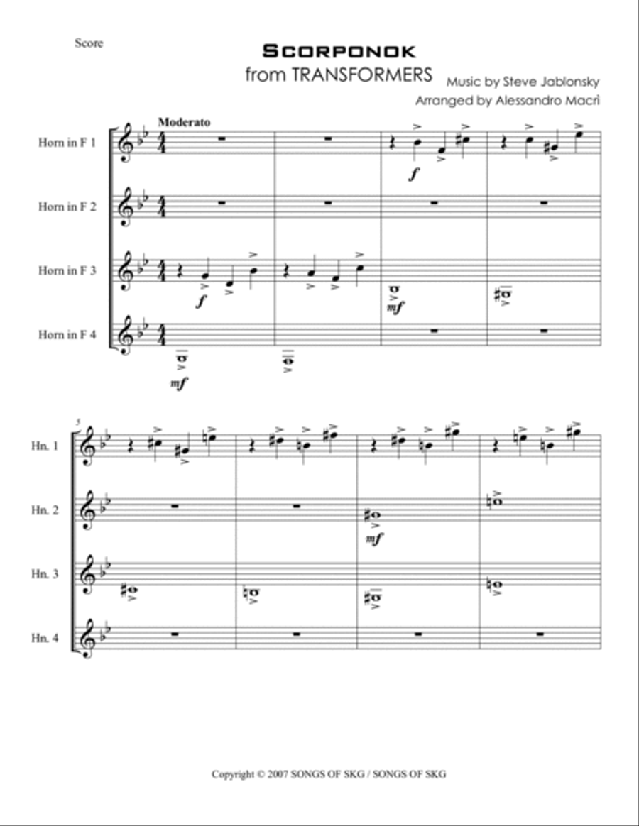 Scorponok Brass Quartet scores gallery preview page 2