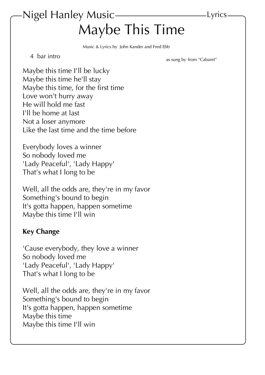 Maybe This Time Jazz Ensemble scores gallery preview page 5