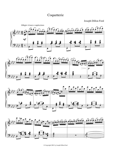 Coquetterie for piano solo image number null