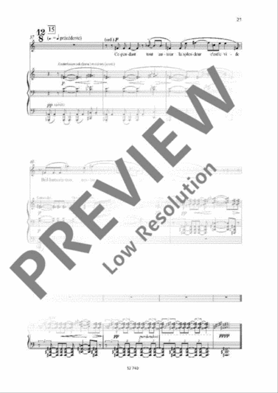 Le temps l'horloge Soprano Voice scores gallery preview page 19