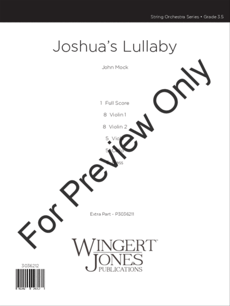 Joshua's Lullaby String Orchestra scores gallery preview page 2