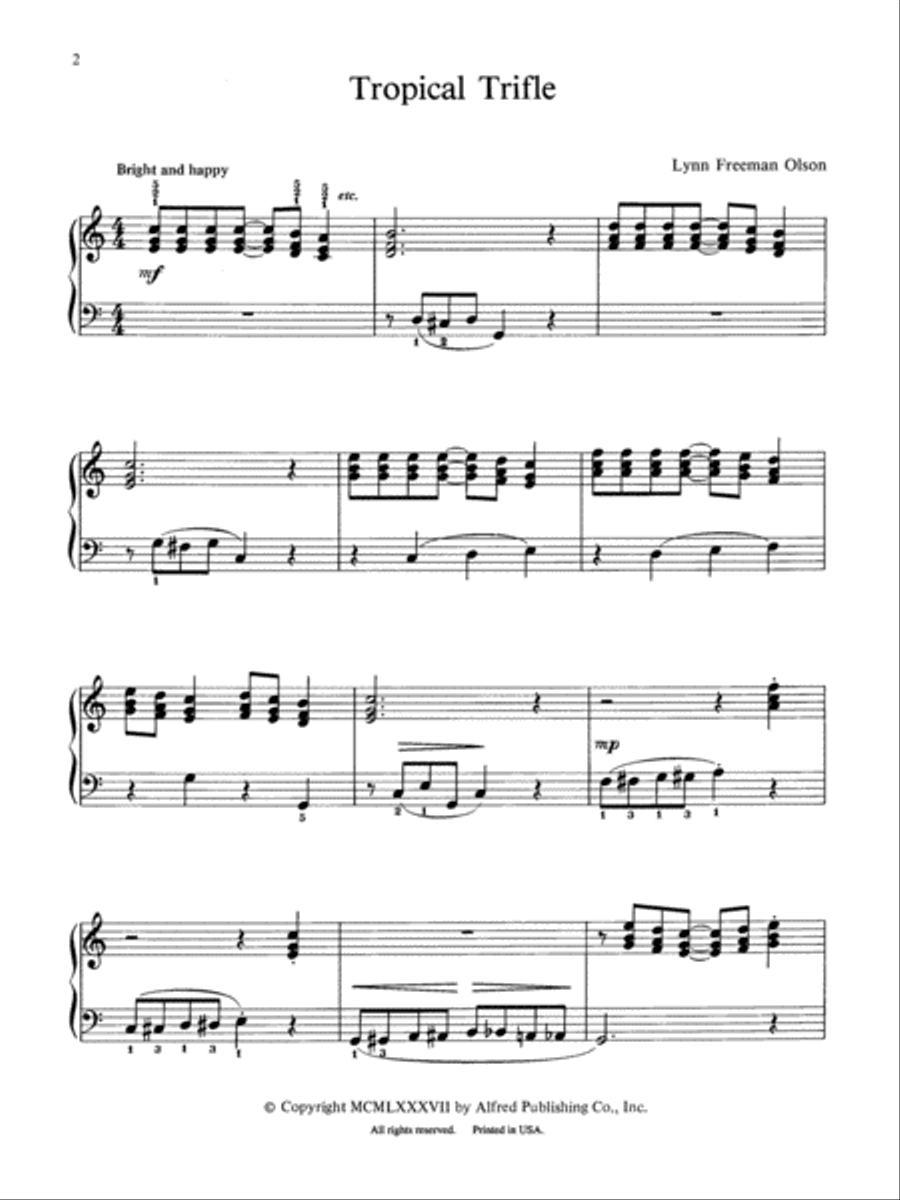 Tropical Trifle Tropical Trifle Easy Piano scores gallery preview page 3