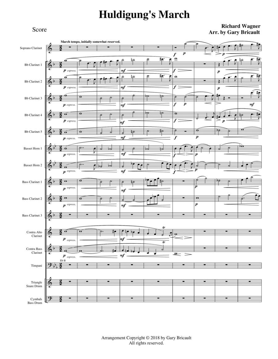 Huldigung's March Huldigung's March Woodwind Ensemble scores gallery preview page 1