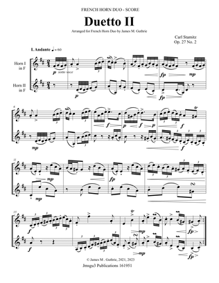 Stamitz: Duet Op. 27 No. 2 for French Horn Duo
