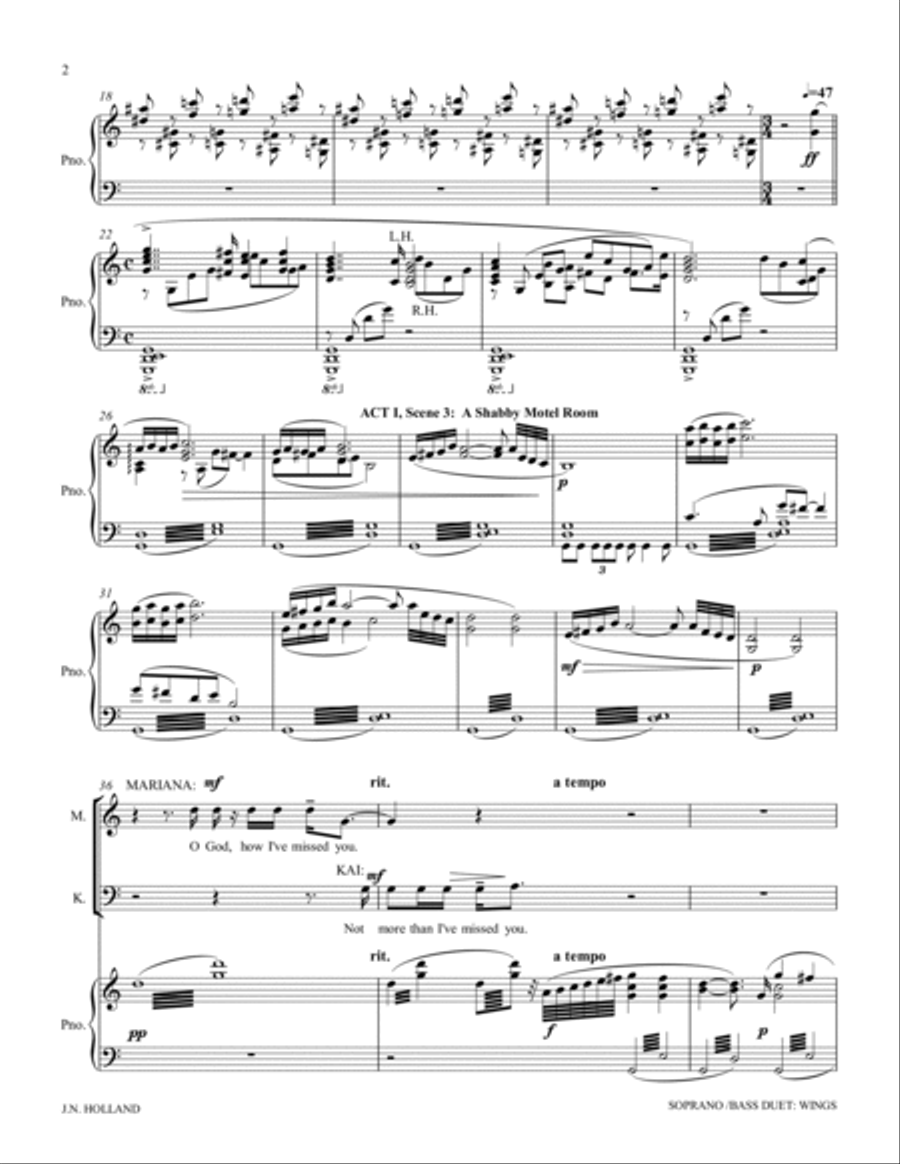 Operatic Scene and Love Duet for Soprano and Bass, Act I Finale from 