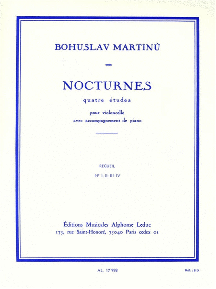 Nocturnes - No. I-II-III-IV Piano Accompaniment scores gallery preview page 1