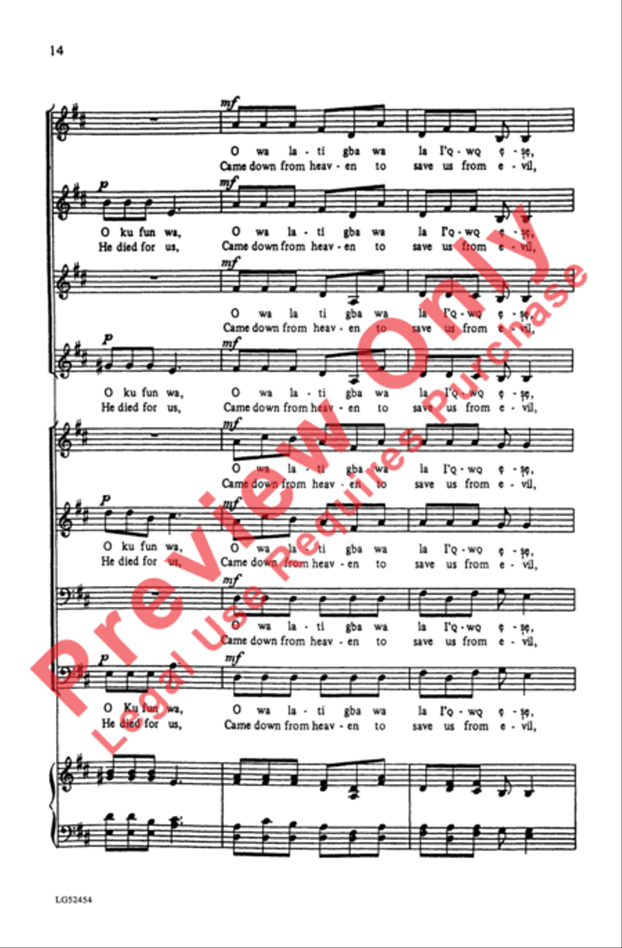 Keresimesi Qdun De O Keresimesi Qdun De O 4-Part scores gallery preview page 14