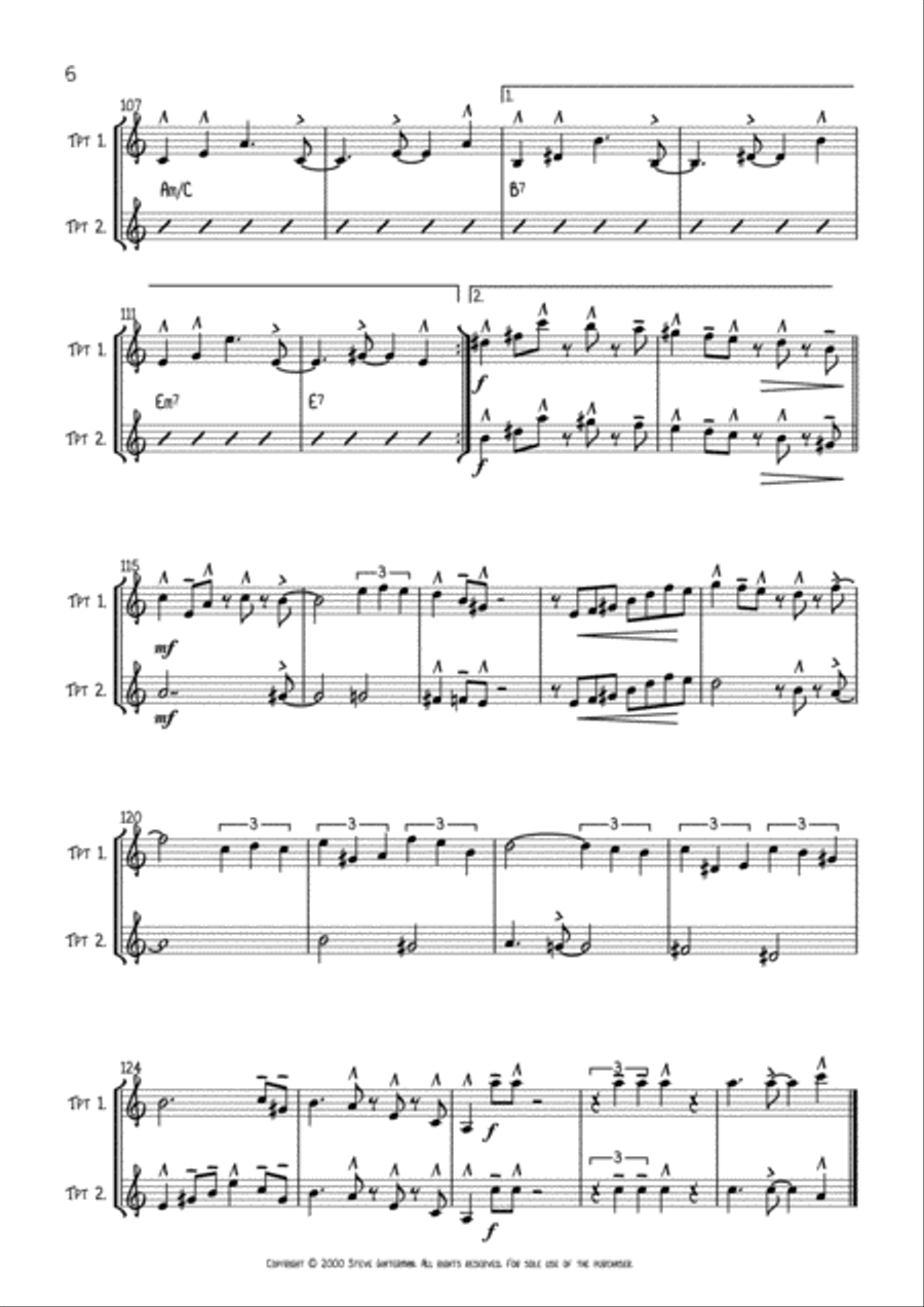 Songo For Mia Trumpet Duet Trumpet Duet scores gallery preview page 6