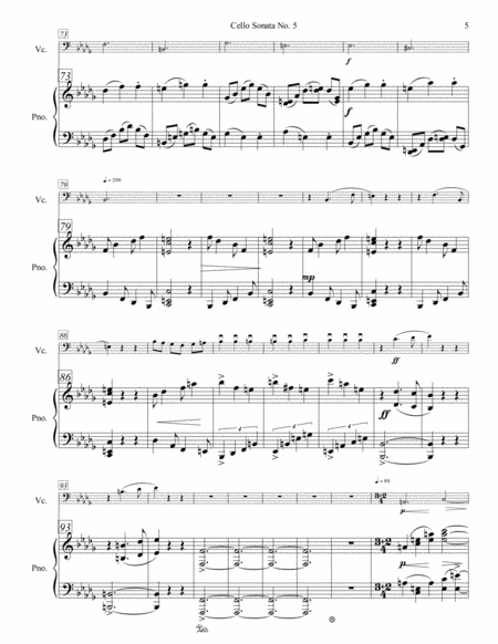 Cello Sonata No. 5