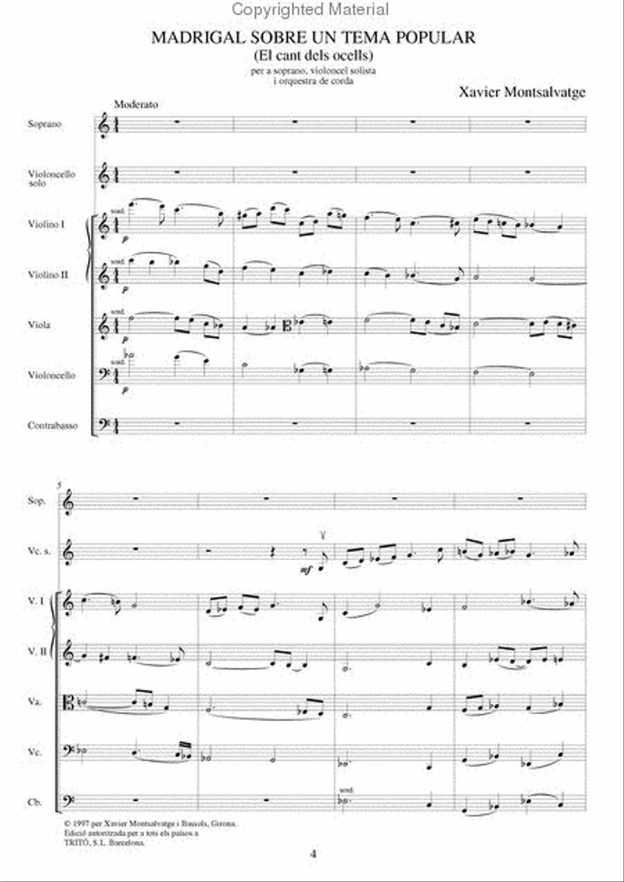 Madrigal sobre un tema popular (vers. simfònica) Choir scores gallery preview page 2
