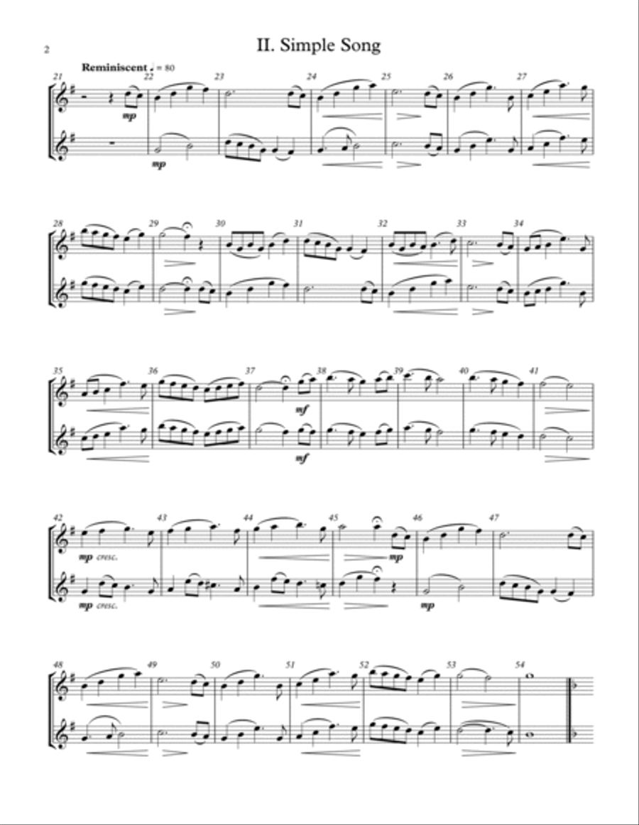 5 Duets For Any Two Band Instruments - Volume 2 - Eb Transposition Woodwind Duet scores gallery preview page 2