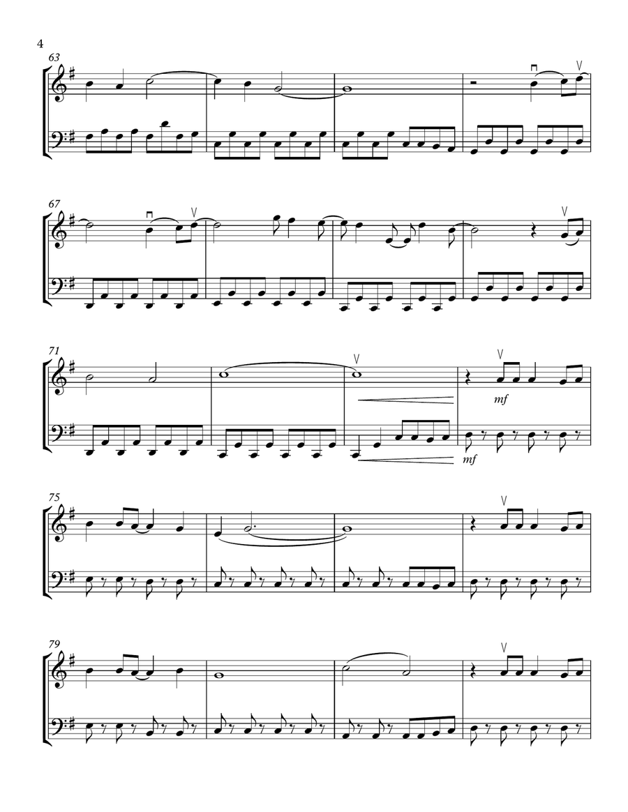 A Million Dreams String Duet scores gallery preview page 4