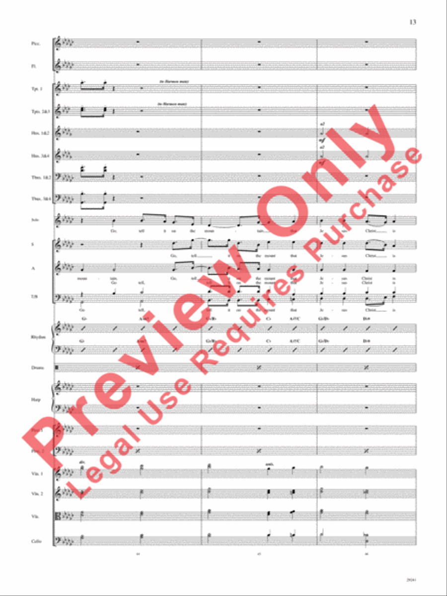 Go, Tell It on the Mountain Choir scores gallery preview page 13