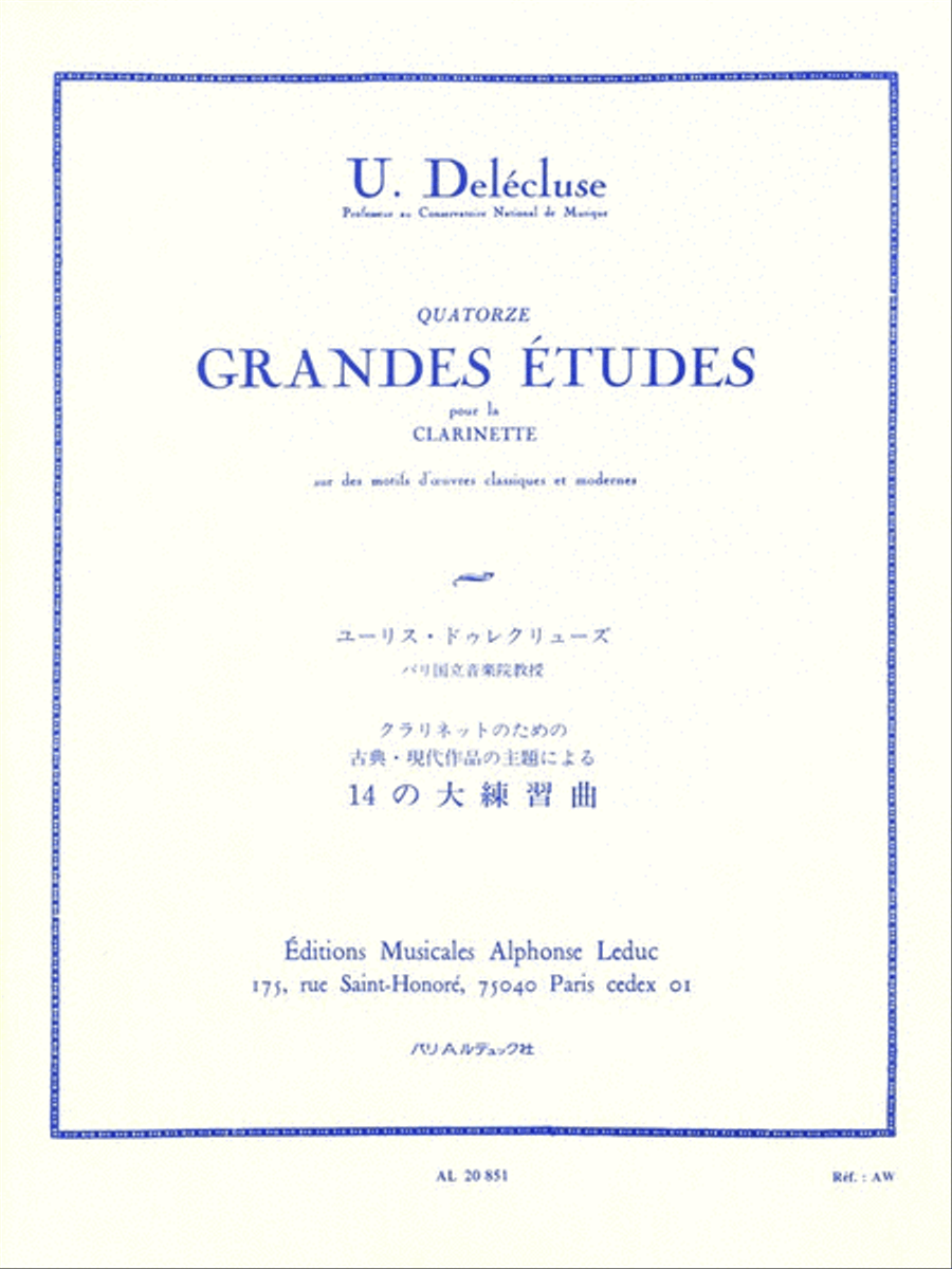 Fourteen Great Studies (clarinet) Clarinet Solo scores gallery preview page 1