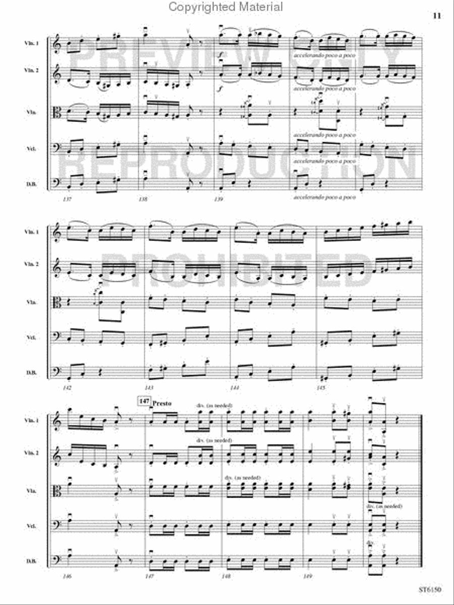 Variations on Paganini String Orchestra scores gallery preview page 10