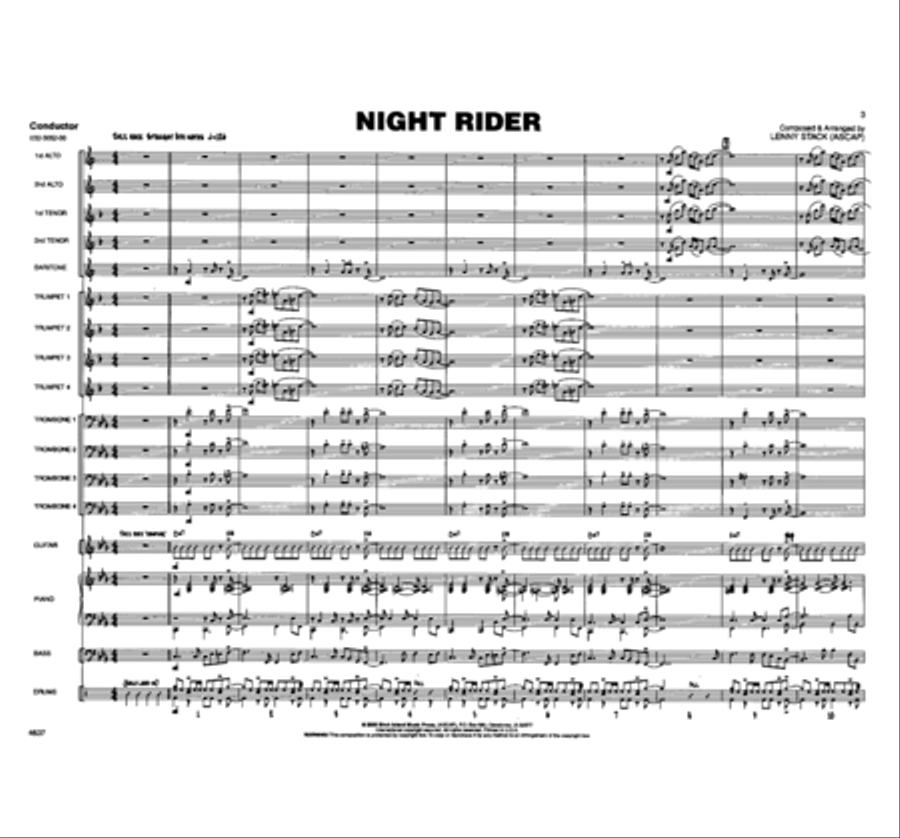 Night Rider Night Rider Jazz Ensemble scores gallery preview page 2