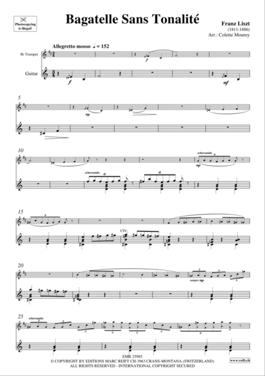 Bagatelle Sans Tonalite Trumpet scores gallery preview page 5