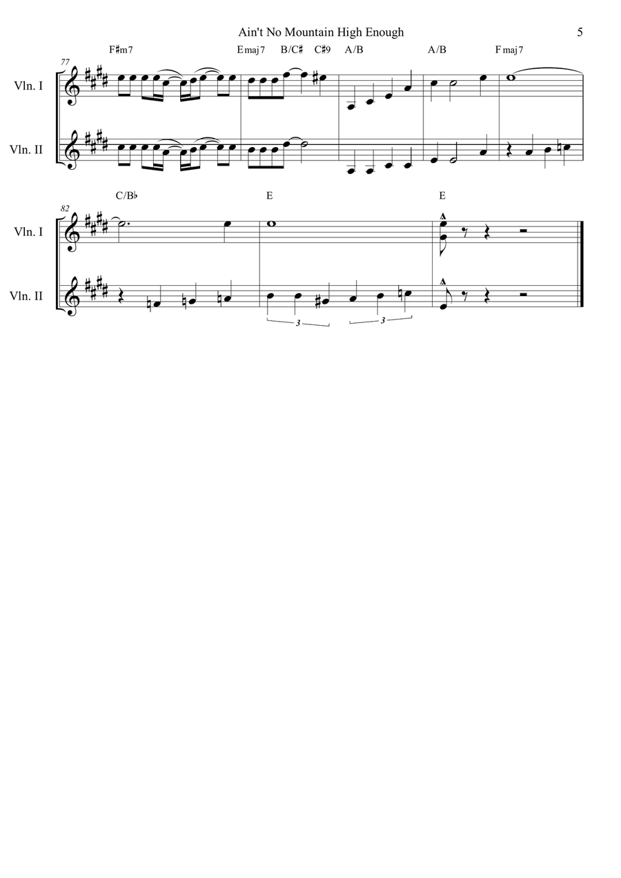 Ain't No Mountain High Enough String Duet scores gallery preview page 5