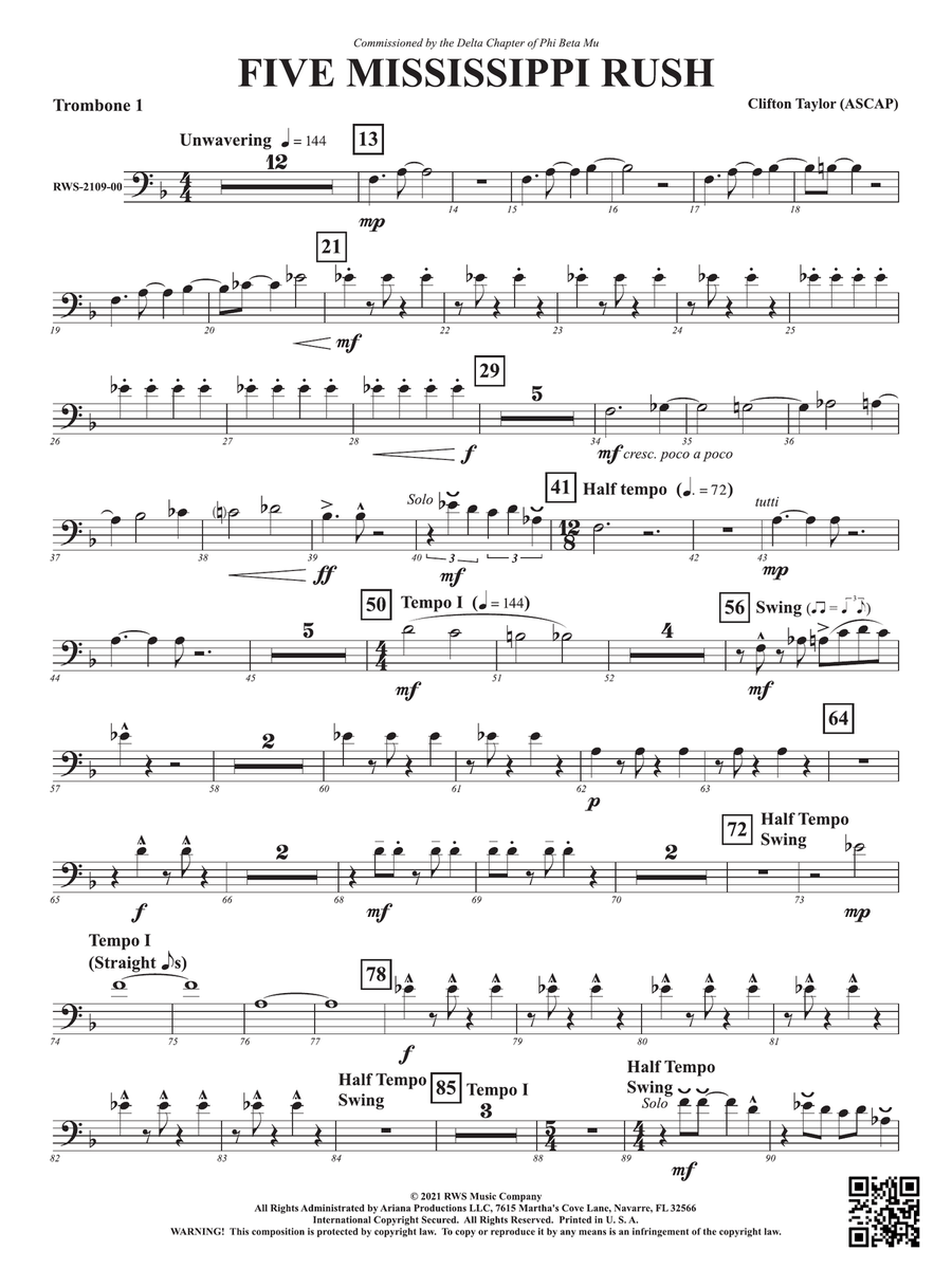 Five Mississippi Rush: 1st Trombone